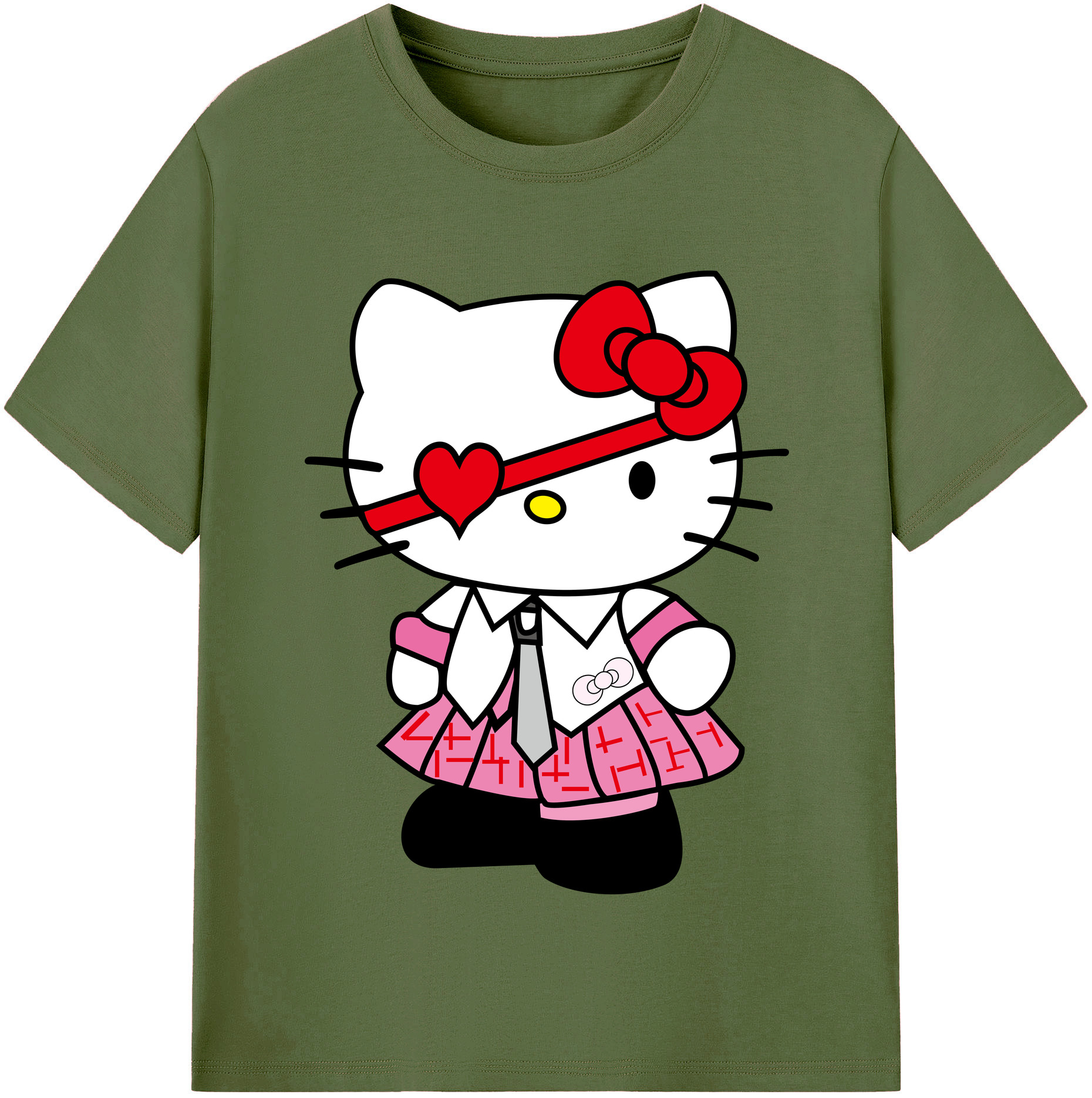 （画像用） Hello Kitty ハローキティ 綿100％半袖Tシャツ（フロントプリント）
